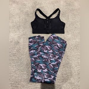 Fabletics powerhold leggings & Zoe High Impact sports bra bundle